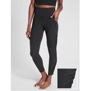 Athleta Black Salutation 7/8 Tight in Powervita 531322